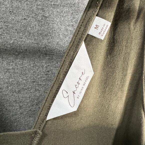 Encore by Idina Menzel Regular V-Neck Romper Size M Green Khaki - Picture 4 of 16